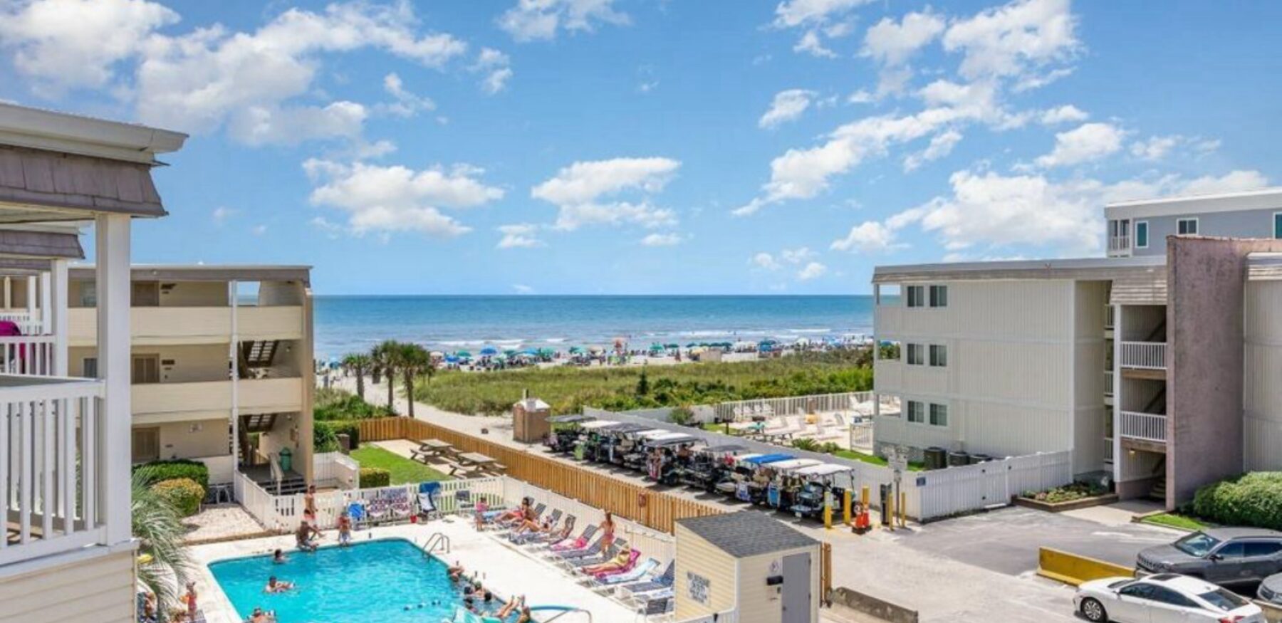 The pool and ocean at A Place At The Beach VI